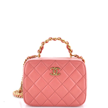 Woven Chain Top Handle Vanity Case