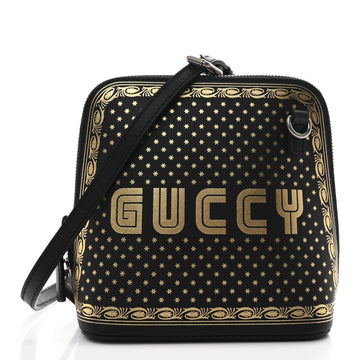 X Sega Calfskin Guccy Stars Mini Dome