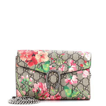 Dionysus Chain Wallet Blooms Print Gg