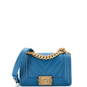 Boy Flap Bag Chevron Lambskin Small