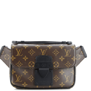 S Lock Sling Bag Macassar Canvas