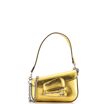Horsebit Asymmetric Shoulder Bag Leather
