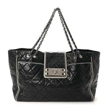 Lambskin Quilted Large East West Tote