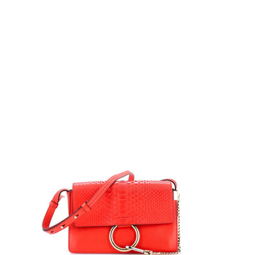 Faye Shoulder Bag Leather And Python