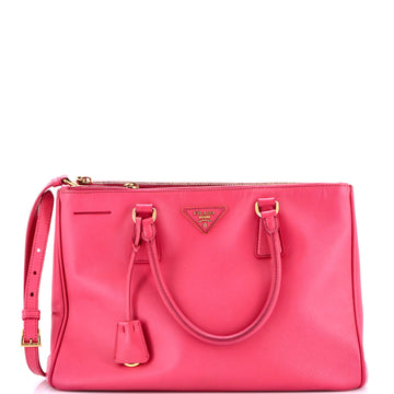 Double Zip Lux Tote Saffiano Leather