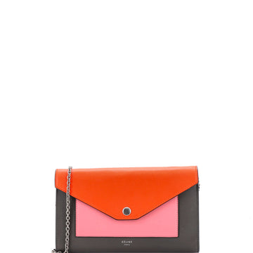 Pocket Envelope Shoulder Bag Leather