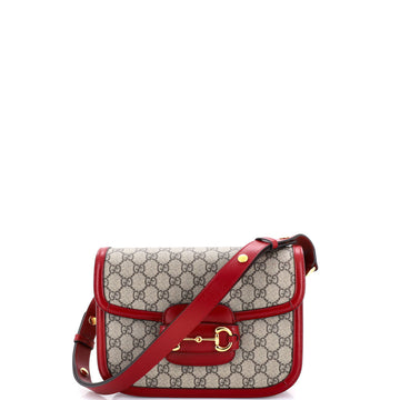 Gucci Horsebit Shoulder Bag Gg Coated