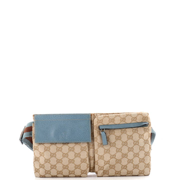 Vintage Double Belt Bag Gg Canvas With