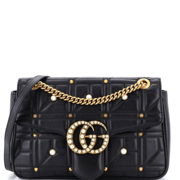 Gucci Pearly Gg Marmont Flap Bag