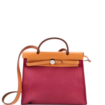 Hermes Herbag Zip Leather And Toile 31