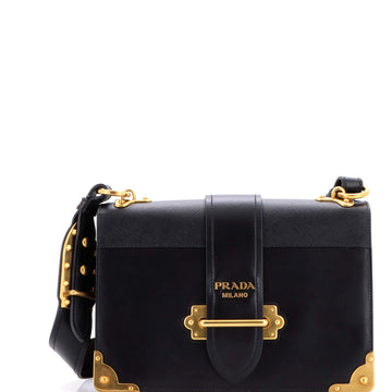 Prada Cahier Crossbody Bag Leather And