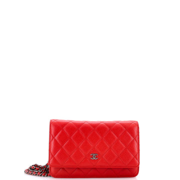 Wallet On Chain Quilted Caviar