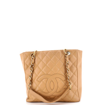 Petite Shopping Tote Quilted Caviar