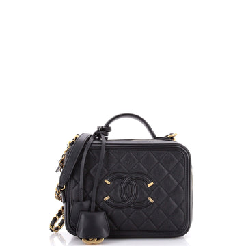 Filigree Vanity Case Quilted Caviar