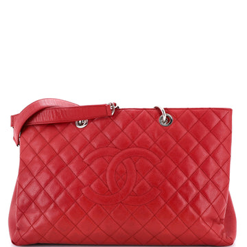 Grand Shopping Tote Quilted Caviar Xl
