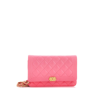 Boy Wallet On Chain Quilted Lambskin