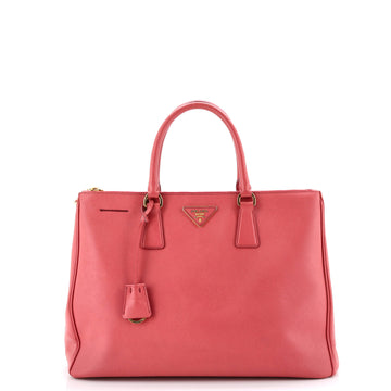 Double Zip Lux Tote Saffiano Leather