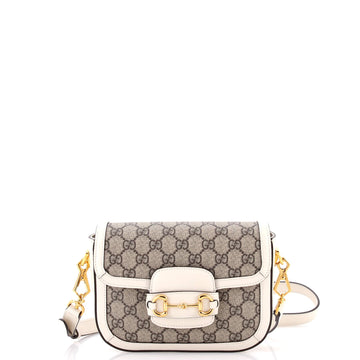 Horsebit Shoulder Bag Gg Coated Canvas