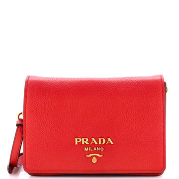 Dual Strap Flap Crossbody Bag Vitello