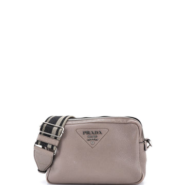 Dual Strap Double Zip Camera Bag Vitello