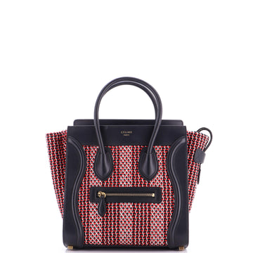 Celine Luggage Bag Tweed Micro