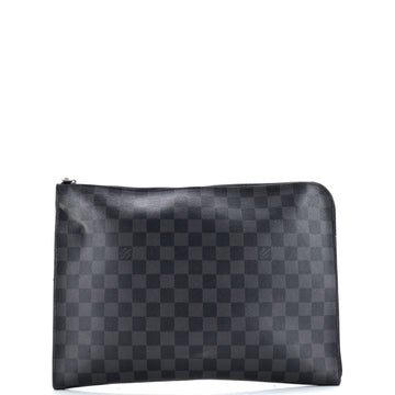 Zip Around Pochette Jour Damier Graphite