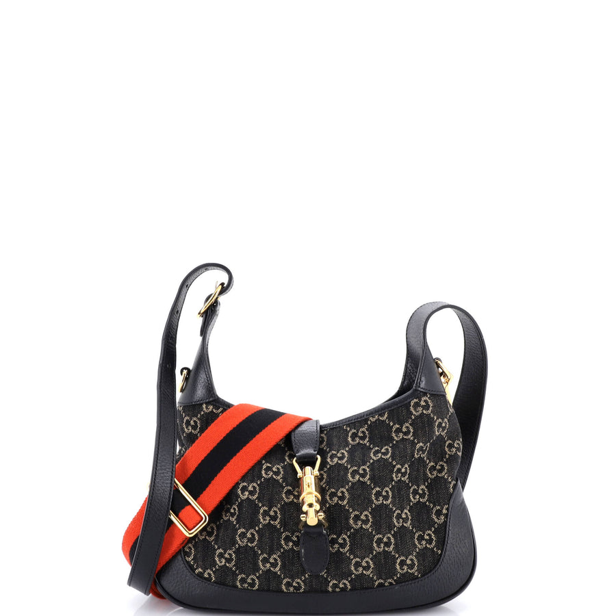 Gucci Jackie Hobo Gg Denim Small