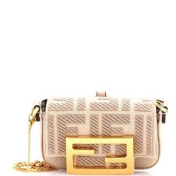 Chain Baguette Charm Bag Zucca Canvas