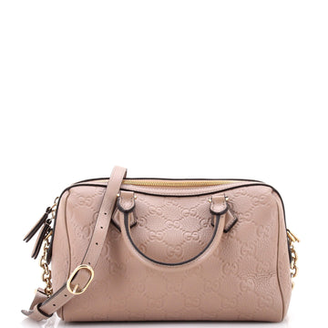 Gucci Emblem Boston Bag Gg Embossed