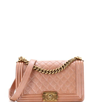 Boy Flap Bag Quilted Iridescent Calfskin