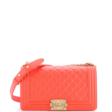 Boy Flap Bag Quilted Calfskin Old Medium