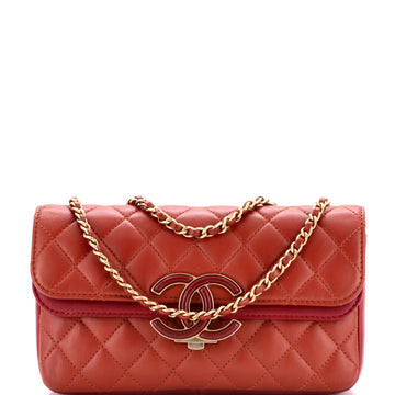 Cc Chic Double Flap Bag Quilted Lambskin