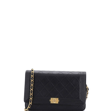 Boy Wallet On Chain Quilted Lambskin