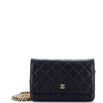 Wallet On Chain Quilted Caviar