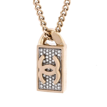 Cc Dog Tag Pendant Necklace Metal With