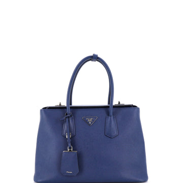 Prada Turnlock Cuir Twin Tote Saffiano