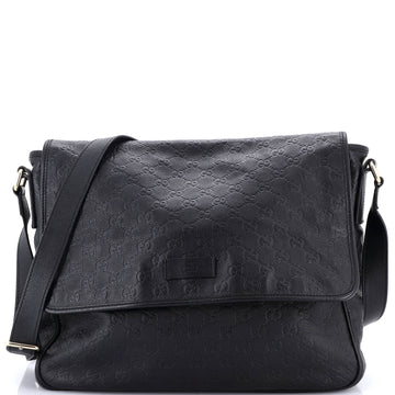 Flap Messenger Bag Guccissima Leather