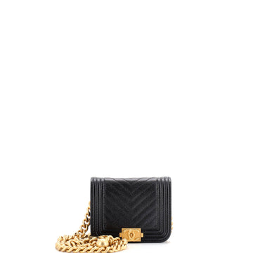 Boy Flap Chain Belt Bag Chevron Caviar