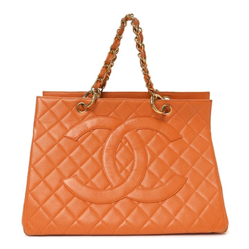 Caviar Quilted Timeless Cc Tote Orange