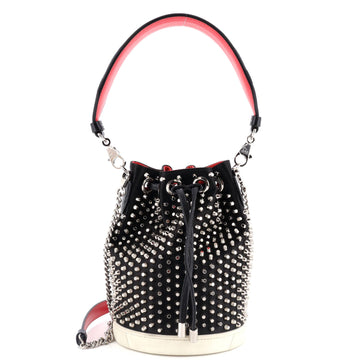 Marie Jane Bucket Bag Studded Satin And
