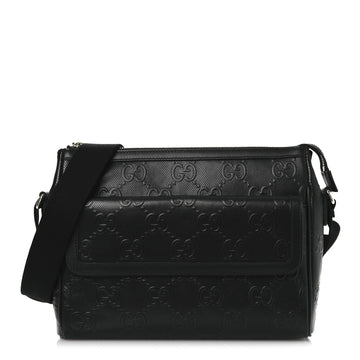 Calfskin Gg Tennis Embossed Shoulder Bag