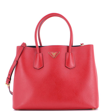 Cuir Double Tote Saffiano Leather Medium
