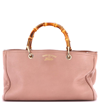 Bamboo Shopper Tote Leather Medium