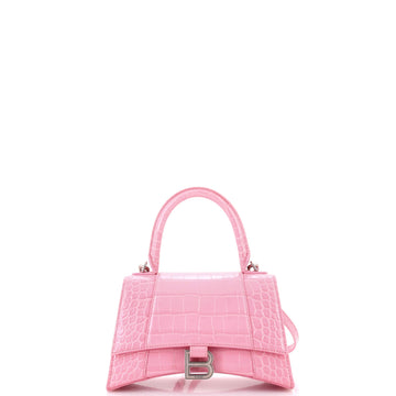 Hourglass Top Handle Bag Crocodile