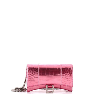 Hourglass Chain Wallet Crocodile