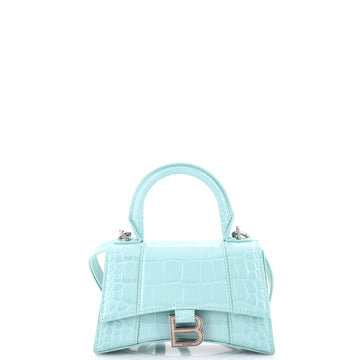Hourglass Top Handle Bag Crocodile