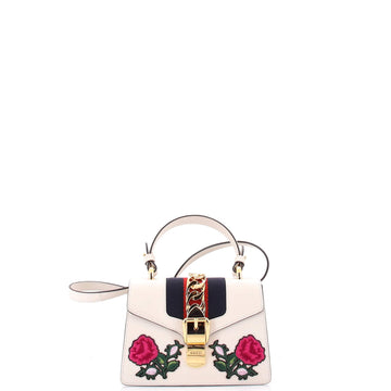 Sylvie Top Handle Bag Embroidered