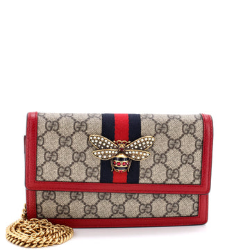 Queen Margaret Chain Wallet Gg Coated