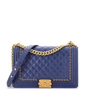 Chanel Jacket Boy Flap Bag Quilted Aged