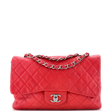 Classic Single Flap Bag Quilted Caviar